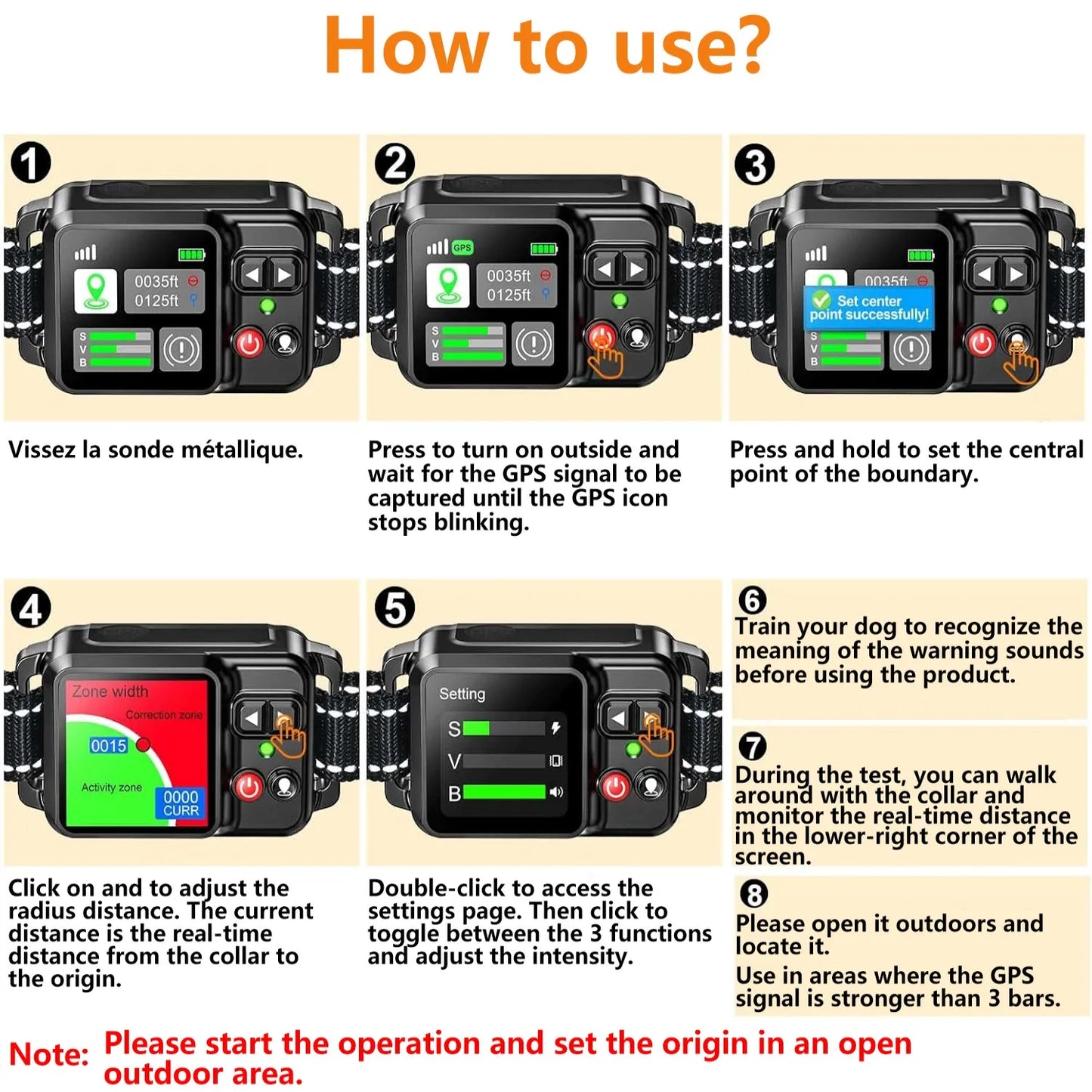 Revolutionary GPS Wireless Dog Fencing System - Keep Your Pup Safe with Advanced Satellite Technology and Adjustable Range of 15 to 200 Feet