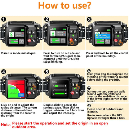 Revolutionary GPS Wireless Dog Fencing System - Keep Your Pup Safe with Advanced Satellite Technology and Adjustable Range of 15 to 200 Feet